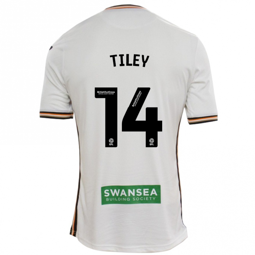 Kids Football Chloe Tiley #14 White Home Jersey 2024/25 T-Shirt Uk