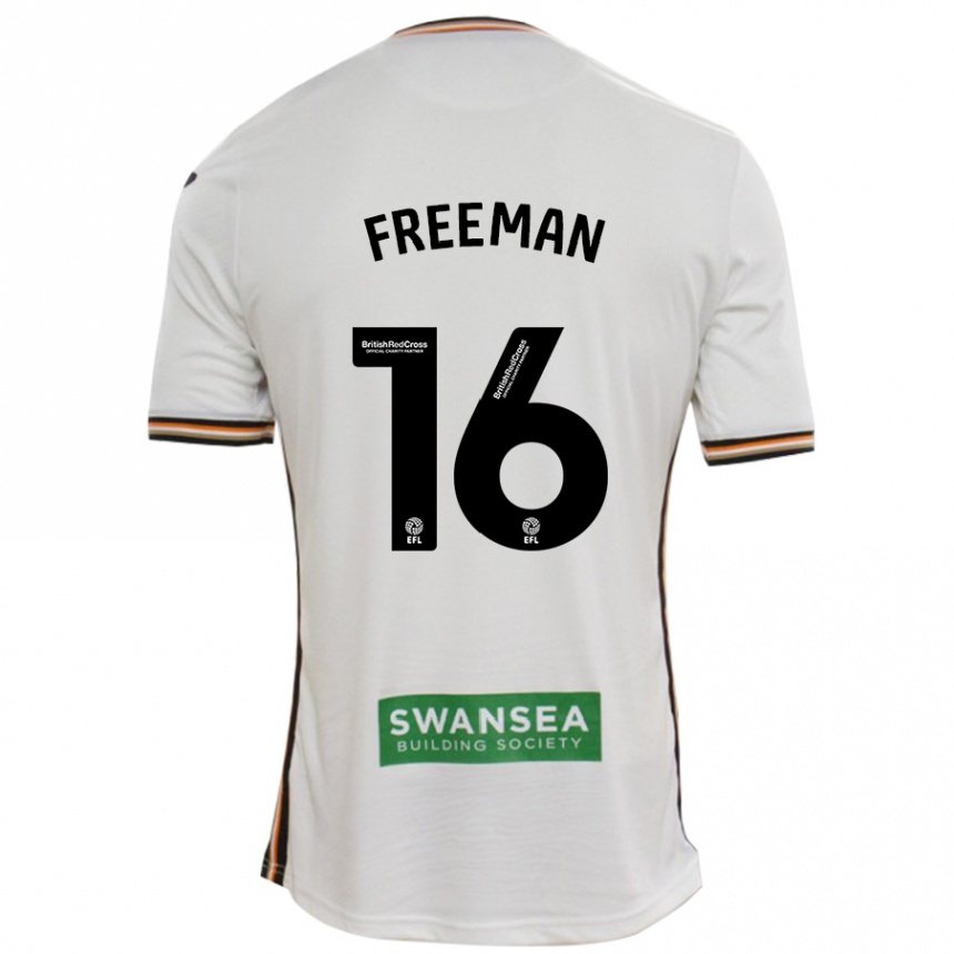 Kids Football Emily Freeman #16 White Home Jersey 2024/25 T-Shirt Uk