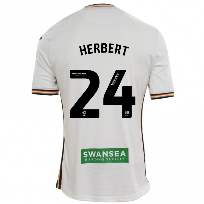 Kids Football Chelsea Herbert #24 White Home Jersey 2024/25 T-Shirt Uk