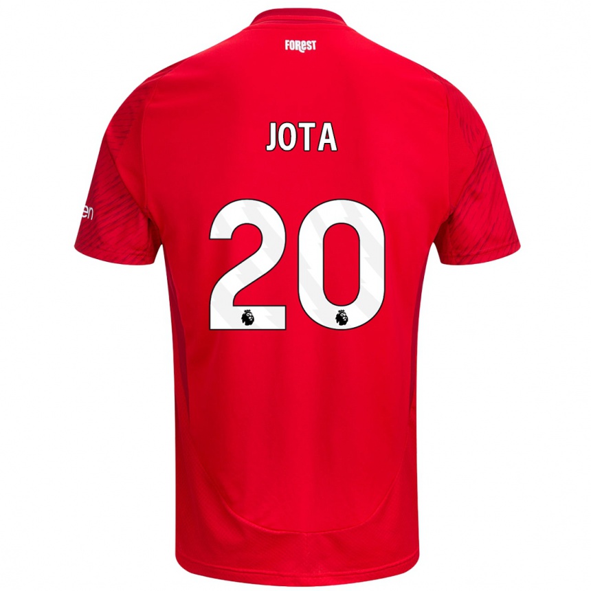 Kids Football Jota Silva #20 Red White Home Jersey 2024/25 T-Shirt Uk