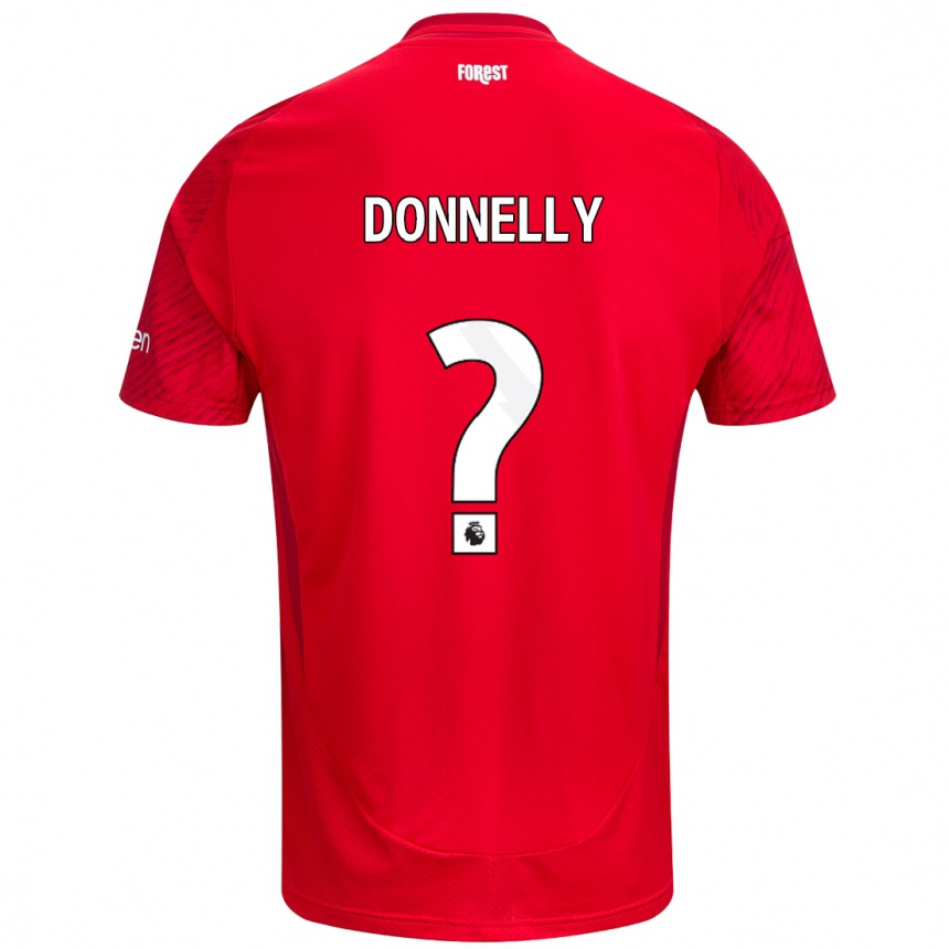 Kids Football Aaron Donnelly #0 Red White Home Jersey 2024/25 T-Shirt Uk