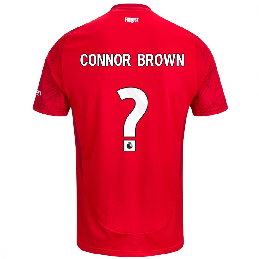 Kids Football Connor Brown #0 Red White Home Jersey 2024/25 T-Shirt Uk