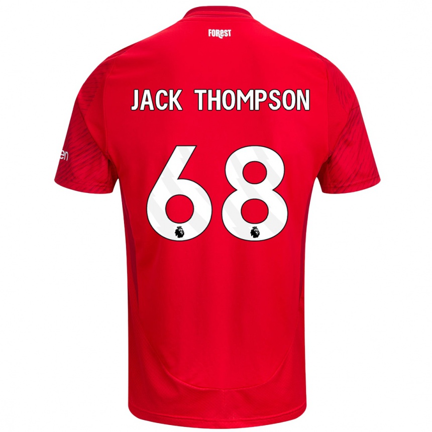 Kids Football Jack Thompson #68 Red White Home Jersey 2024/25 T-Shirt Uk