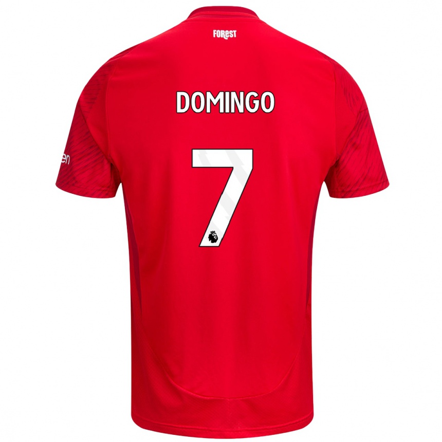 Kids Football Sophie Domingo #7 Red White Home Jersey 2024/25 T-Shirt Uk