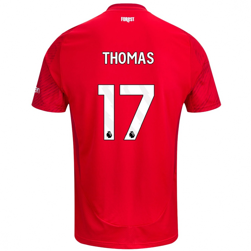 Kids Football Freya Thomas #17 Red White Home Jersey 2024/25 T-Shirt Uk