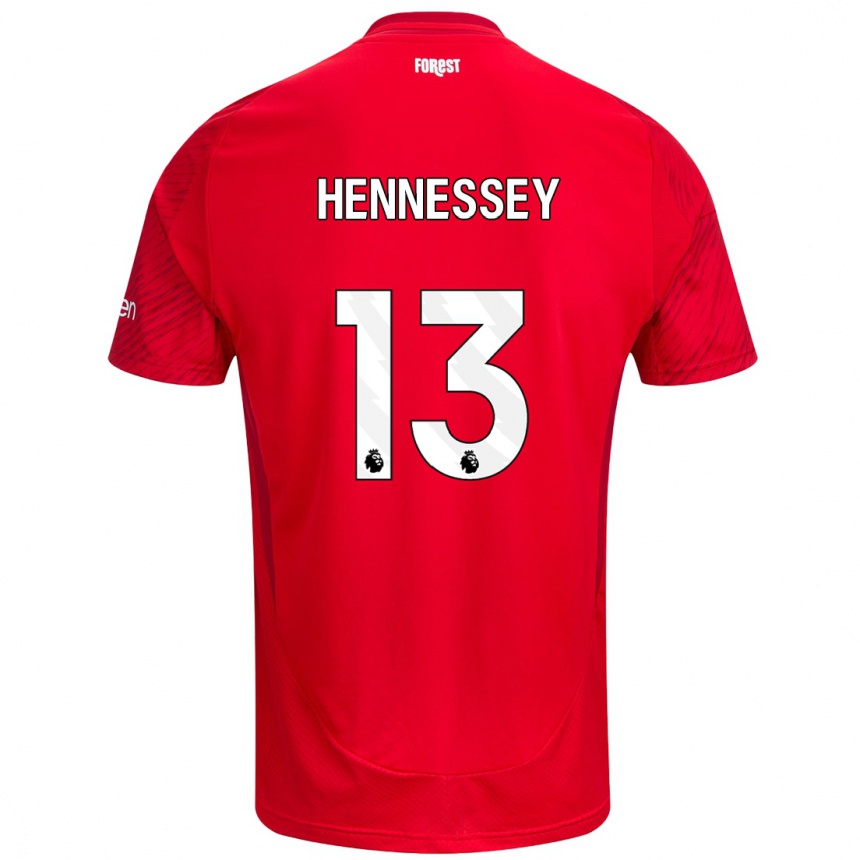 Kids Football Wayne Hennessey #13 Red White Home Jersey 2024/25 T-Shirt Uk