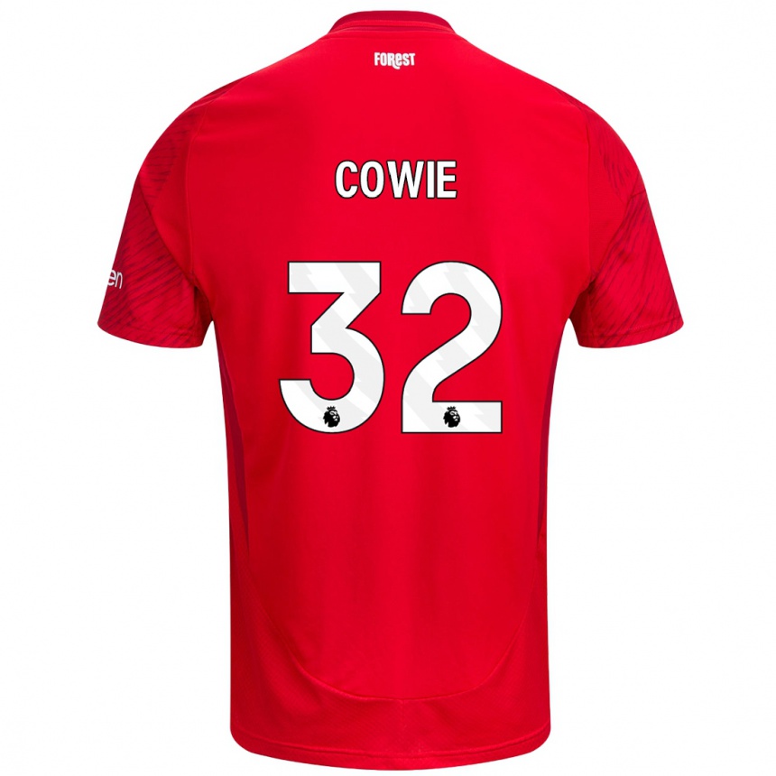 Kids Football Abi Cowie #32 Red White Home Jersey 2024/25 T-Shirt Uk