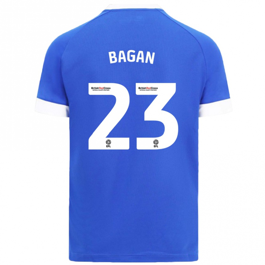 Kids Football Joel Bagan #23 Sky Blue Home Jersey 2024/25 T-Shirt Uk