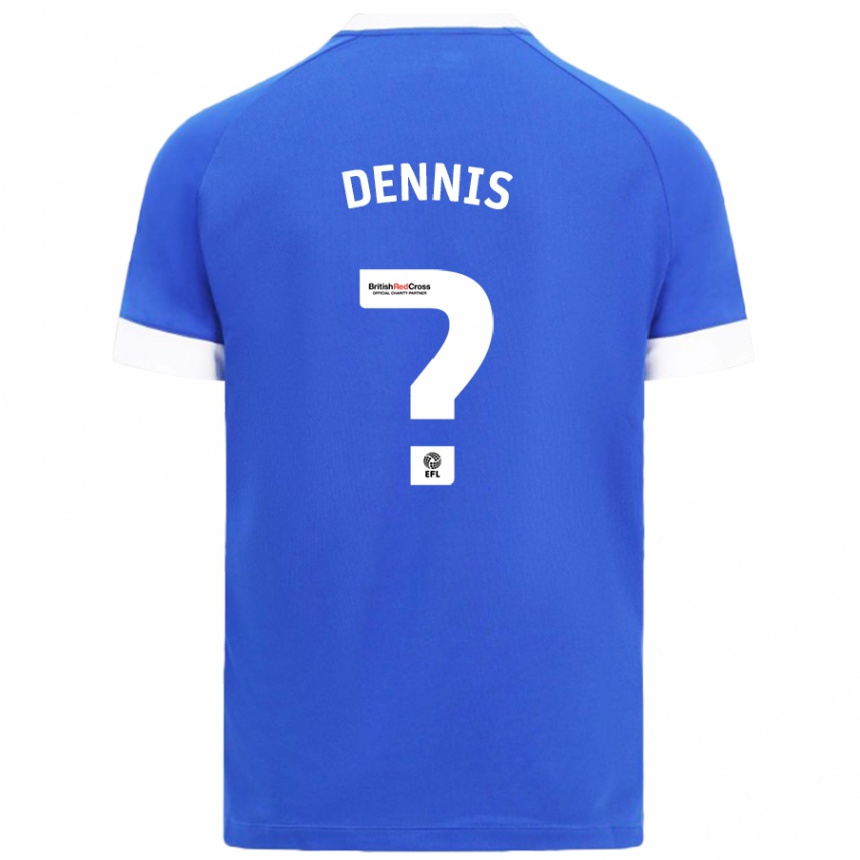 Kids Football Jake Dennis #0 Sky Blue Home Jersey 2024/25 T-Shirt Uk