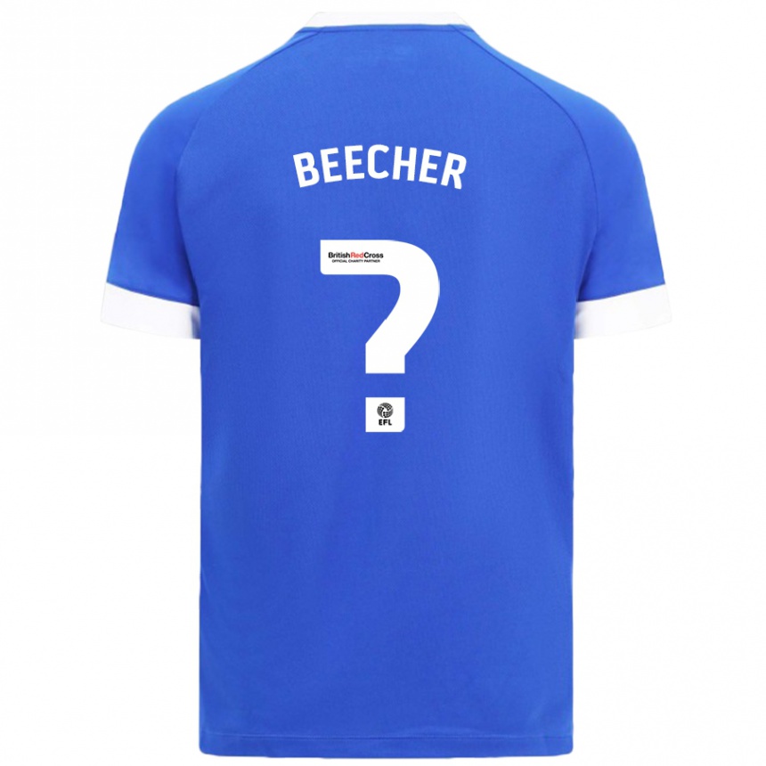 Kids Football Josh Beecher #0 Sky Blue Home Jersey 2024/25 T-Shirt Uk