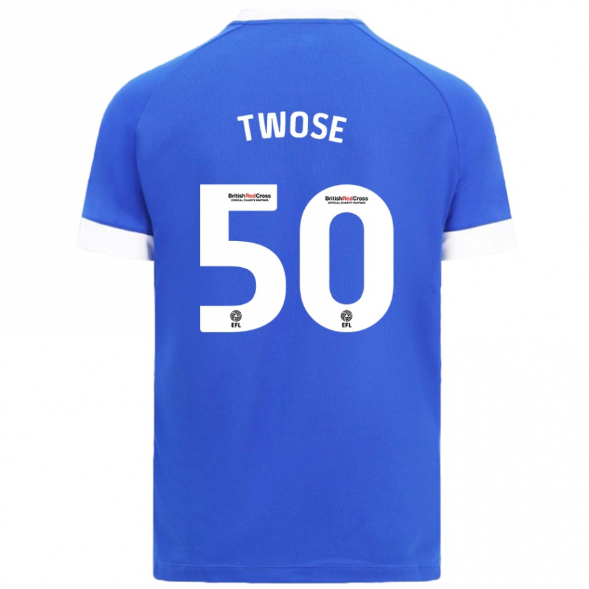 Kids Football Cody Twose #50 Sky Blue Home Jersey 2024/25 T-Shirt Uk