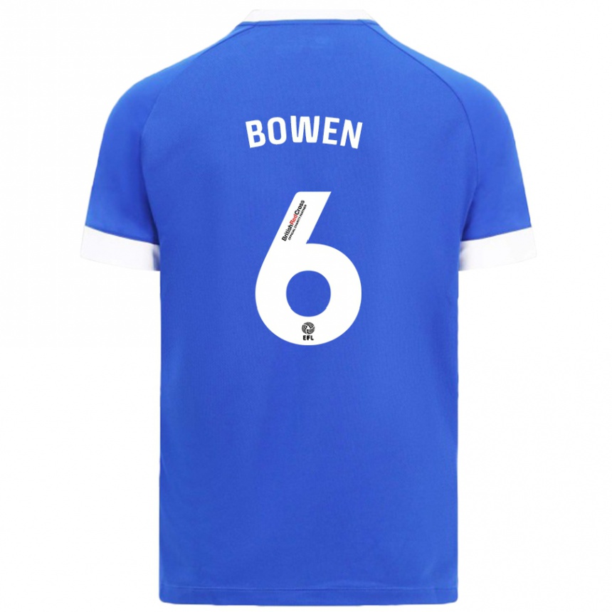 Kids Football Megan Bowen #6 Sky Blue Home Jersey 2024/25 T-Shirt Uk