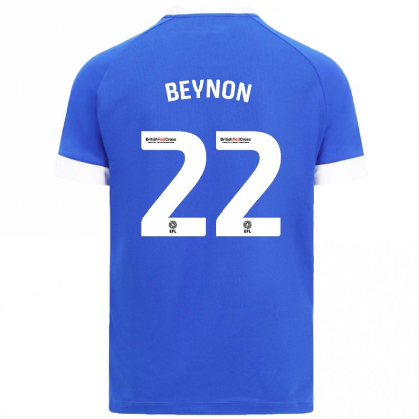 Kids Football Emma Beynon #22 Sky Blue Home Jersey 2024/25 T-Shirt Uk