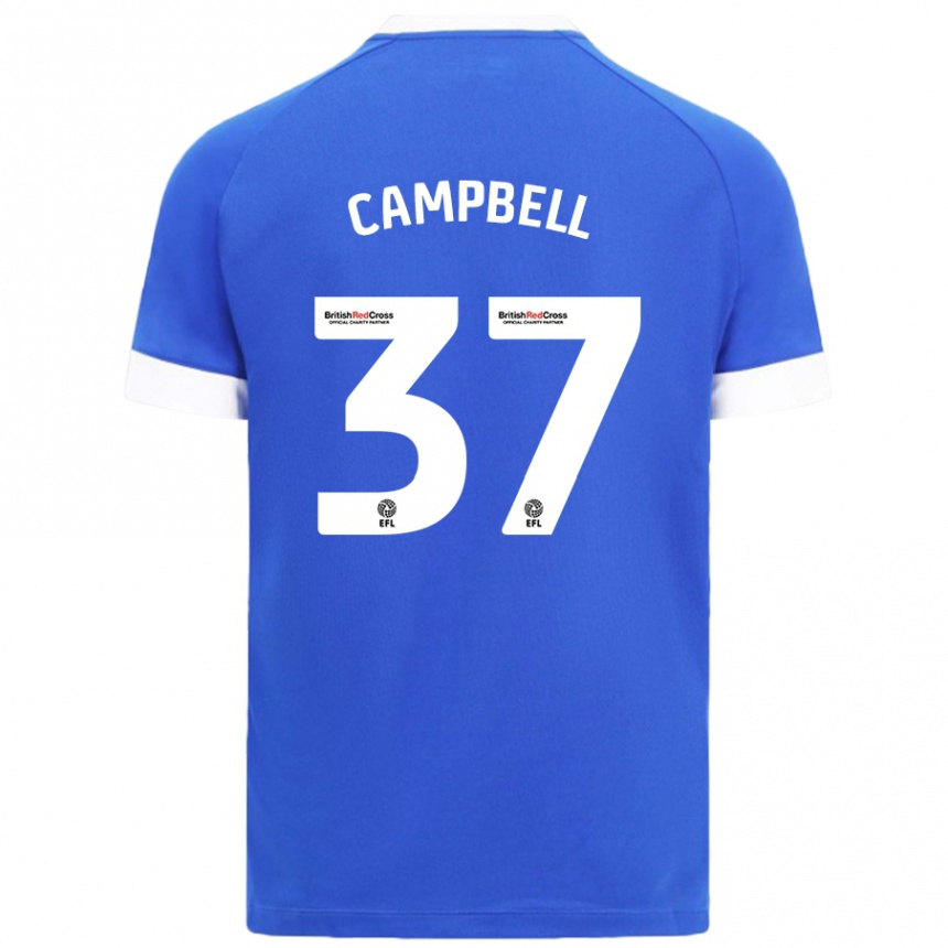 Kids Football Vontae Daley-Campbell #37 Sky Blue Home Jersey 2024/25 T-Shirt Uk