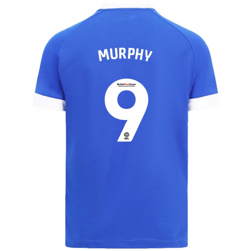 Kids Football Alana Murphy #9 Sky Blue Home Jersey 2024/25 T-Shirt Uk