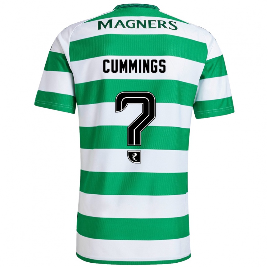 Kids Football Daniel Cummings #0 Green White Home Jersey 2024/25 T-Shirt Uk