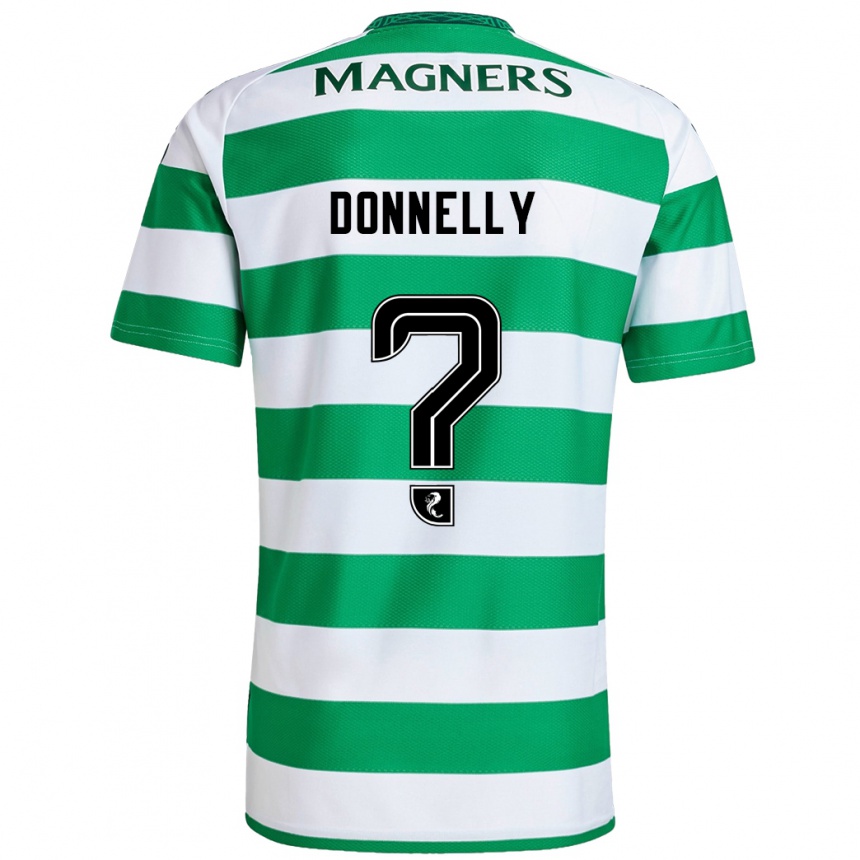 Kids Football Jacob Donnelly #0 Green White Home Jersey 2024/25 T-Shirt Uk