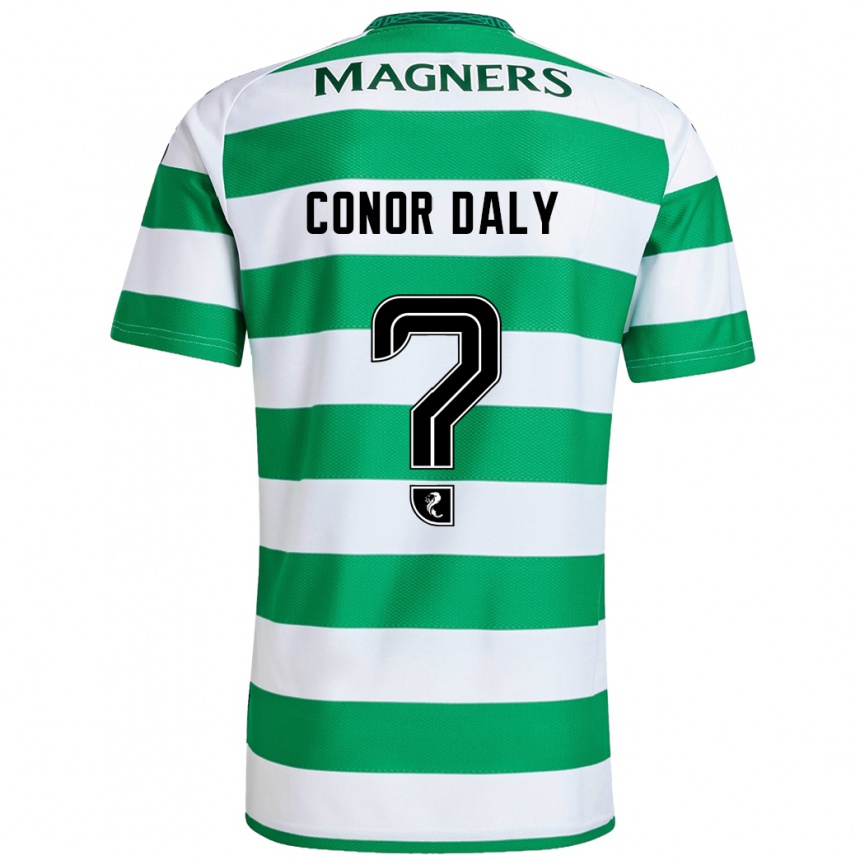 Kids Football Conor Daly #0 Green White Home Jersey 2024/25 T-Shirt Uk