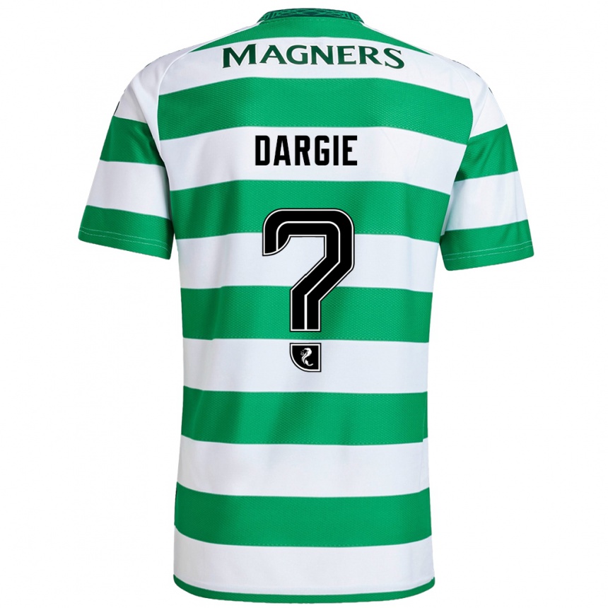 Kids Football Ryhs Dargie #0 Green White Home Jersey 2024/25 T-Shirt Uk