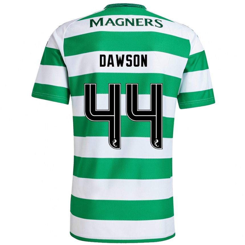 Kids Football Joey Dawson #44 Green White Home Jersey 2024/25 T-Shirt Uk