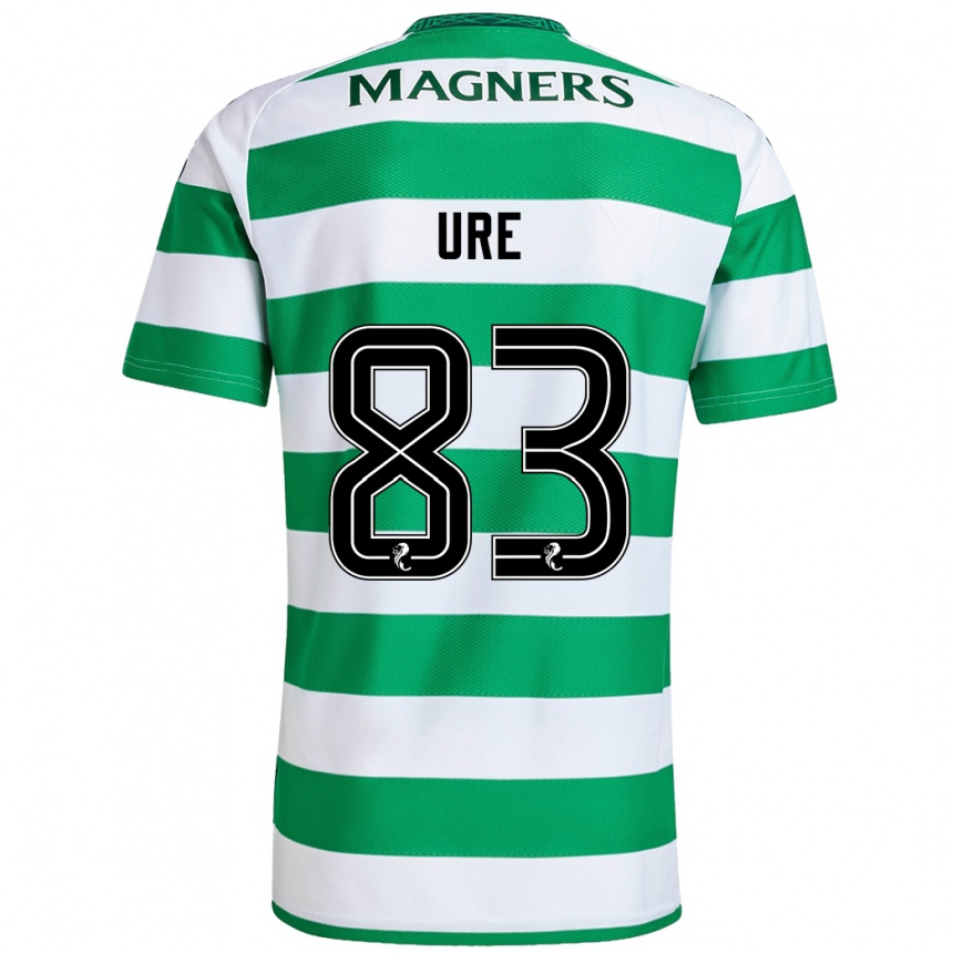 Kids Football Kyle Ure #83 Green White Home Jersey 2024/25 T-Shirt Uk