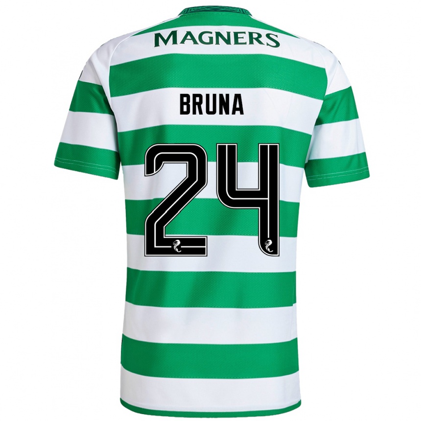 Kids Football Bruna Lourenço #24 Green White Home Jersey 2024/25 T-Shirt Uk