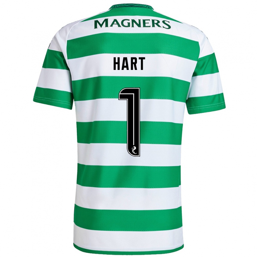 Kids Football Joe Hart #1 Green White Home Jersey 2024/25 T-Shirt Uk