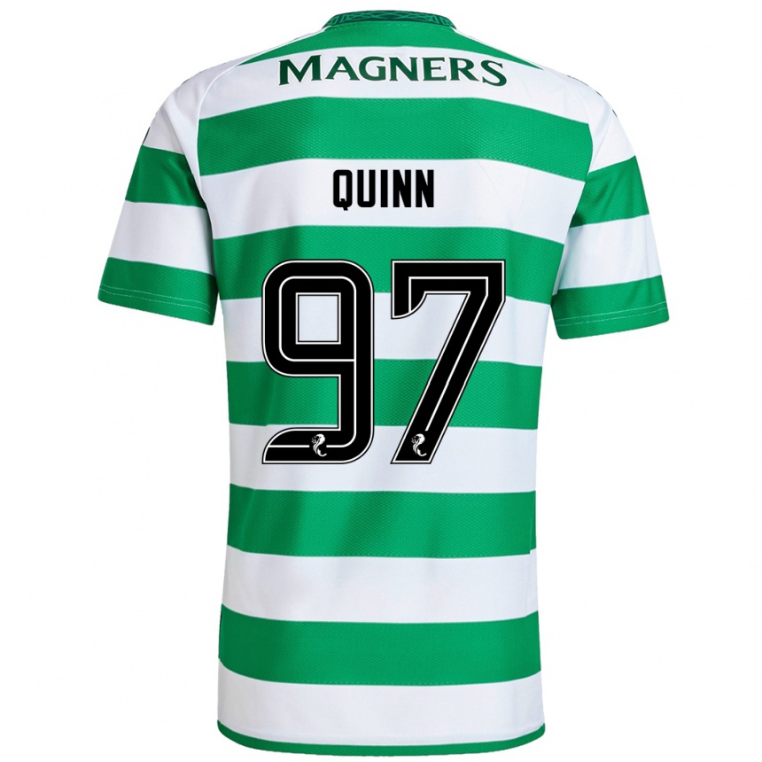 Kids Football Ben Quinn #97 Green White Home Jersey 2024/25 T-Shirt Uk