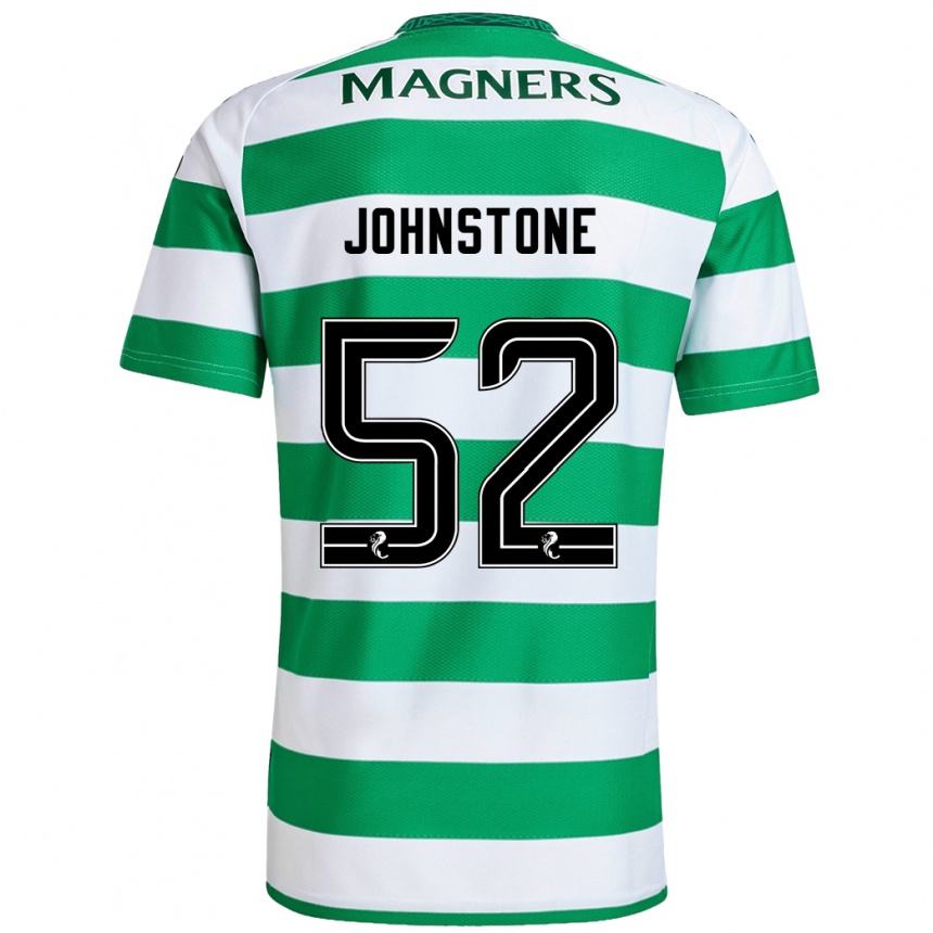 Kids Football Rachael Johnstone #52 Green White Home Jersey 2024/25 T-Shirt Uk