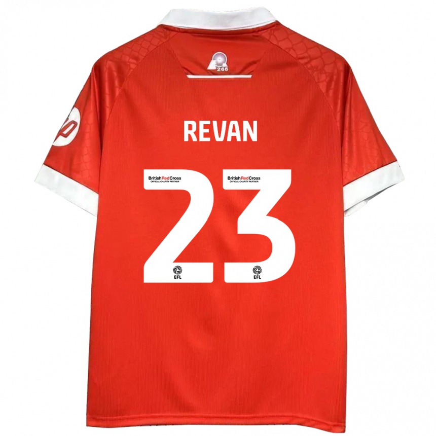 Kids Football Sebastian Revan #23 Red White Home Jersey 2024/25 T-Shirt Uk