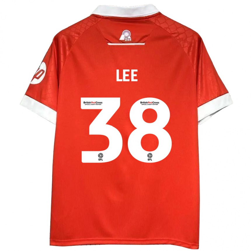 Kids Football Elliot Lee #38 Red White Home Jersey 2024/25 T-Shirt Uk