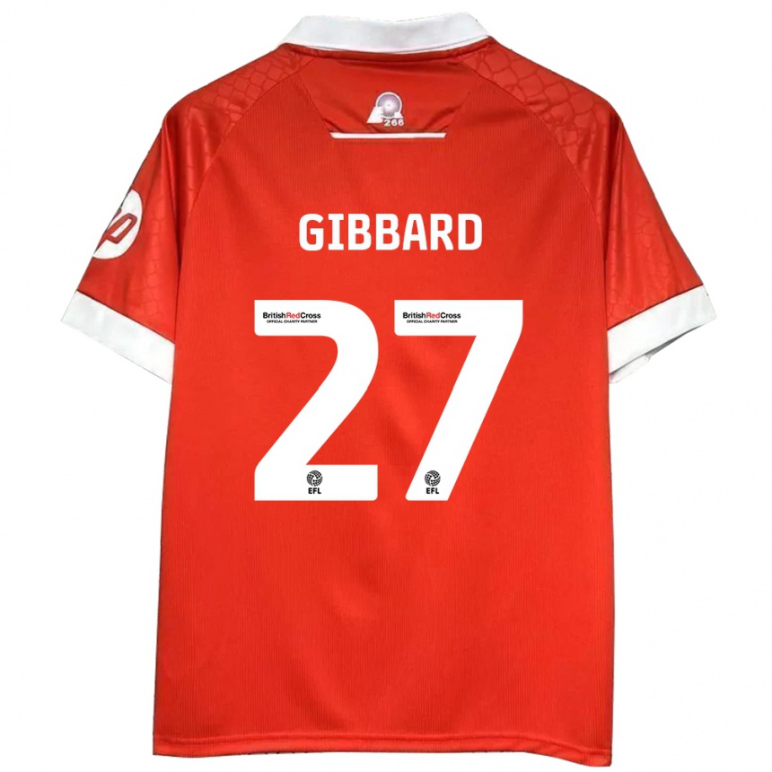 Kids Football Mari Gibbard #27 Red White Home Jersey 2024/25 T-Shirt Uk