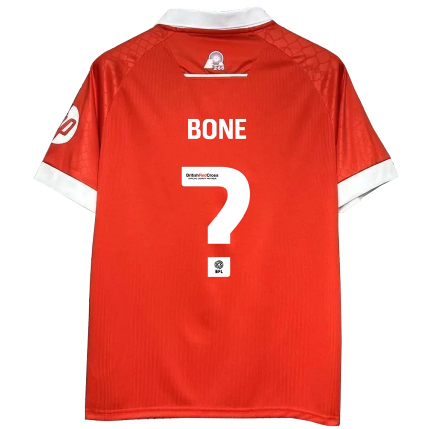 Kids Football Kai Bone #0 Red White Home Jersey 2024/25 T-Shirt Uk