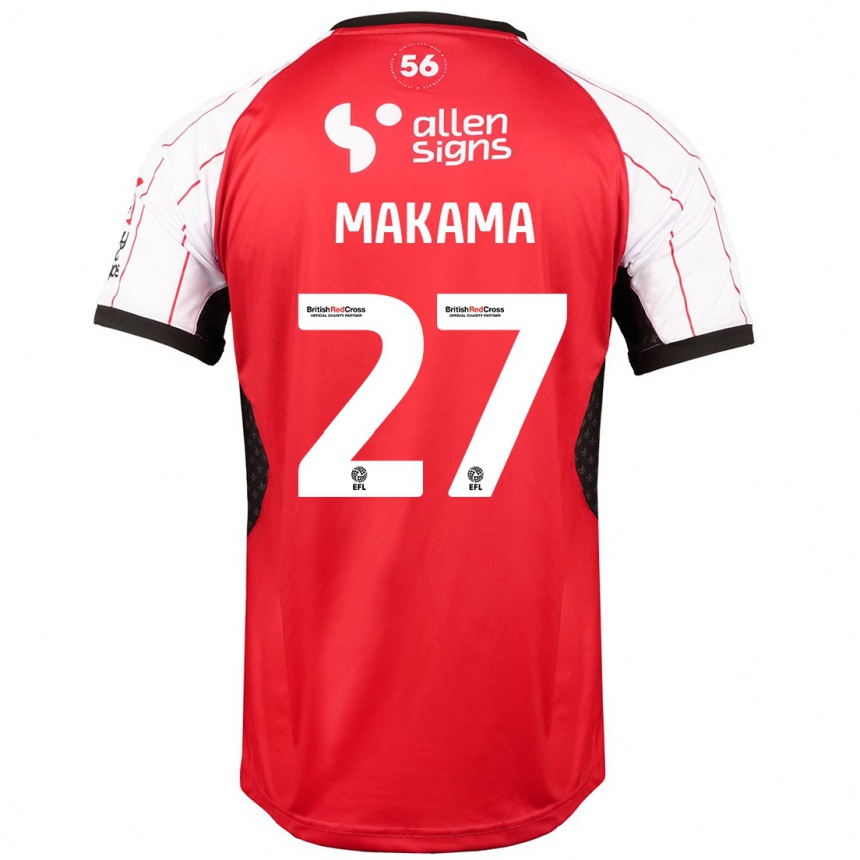 Kids Football Jovon Makama #27 White Home Jersey 2024/25 T-Shirt Uk