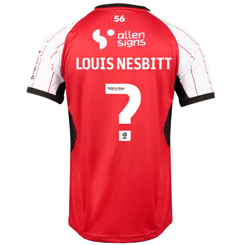 Kids Football Louis Nesbitt #0 White Home Jersey 2024/25 T-Shirt Uk