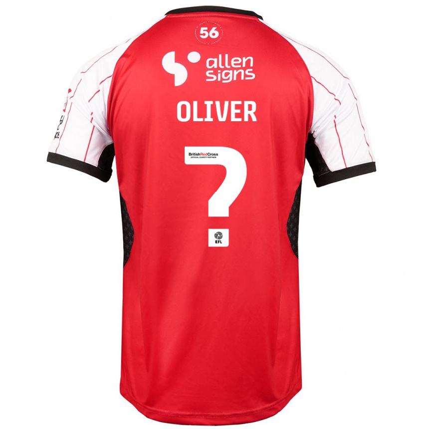 Kids Football Denny Oliver #0 White Home Jersey 2024/25 T-Shirt Uk