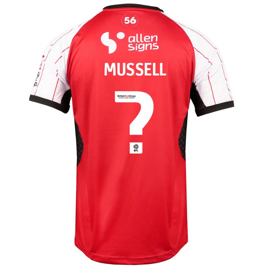 Kids Football Theo Mussell #0 White Home Jersey 2024/25 T-Shirt Uk