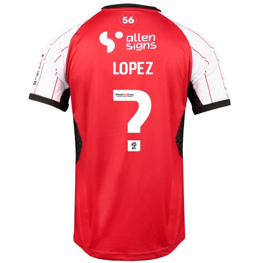 Kids Football Jersey Lopez #0 White Home Jersey 2024/25 T-Shirt Uk