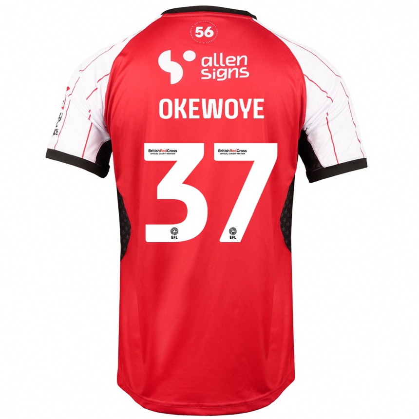 Kids Football Gbolahan Okewoye #37 White Home Jersey 2024/25 T-Shirt Uk