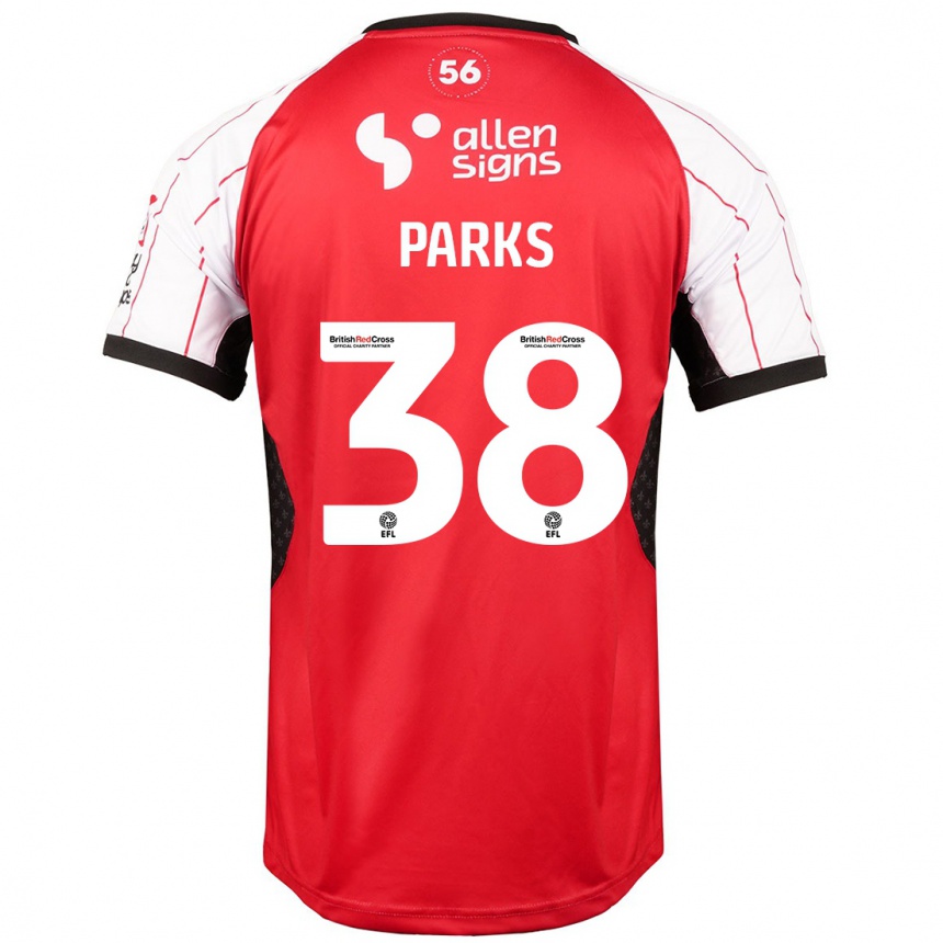 Kids Football Charlie Parks #38 White Home Jersey 2024/25 T-Shirt Uk