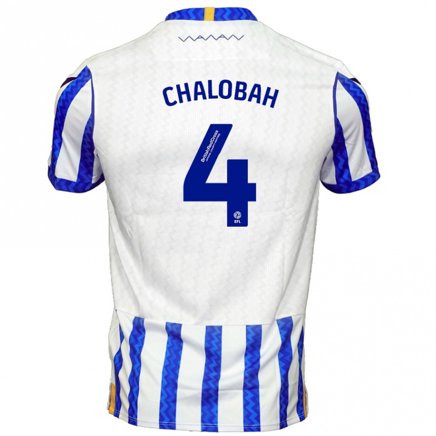 Kids Football Nathaniel Chalobah #4 Blue White Home Jersey 2024/25 T-Shirt Uk