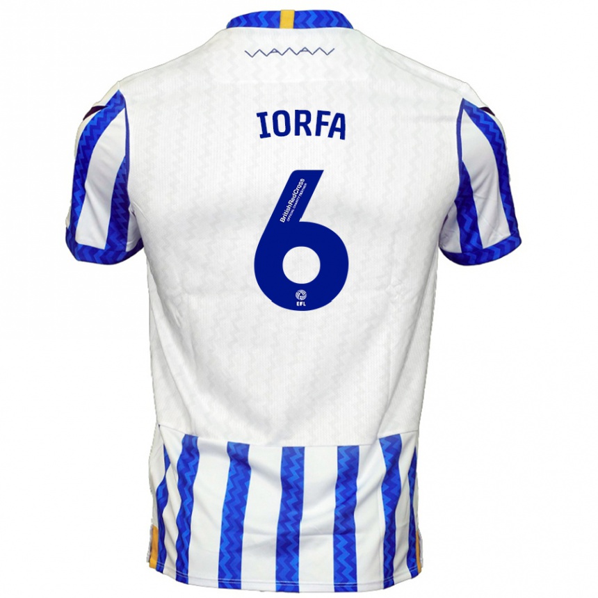 Kids Football Dominic Iorfa #6 Blue White Home Jersey 2024/25 T-Shirt Uk