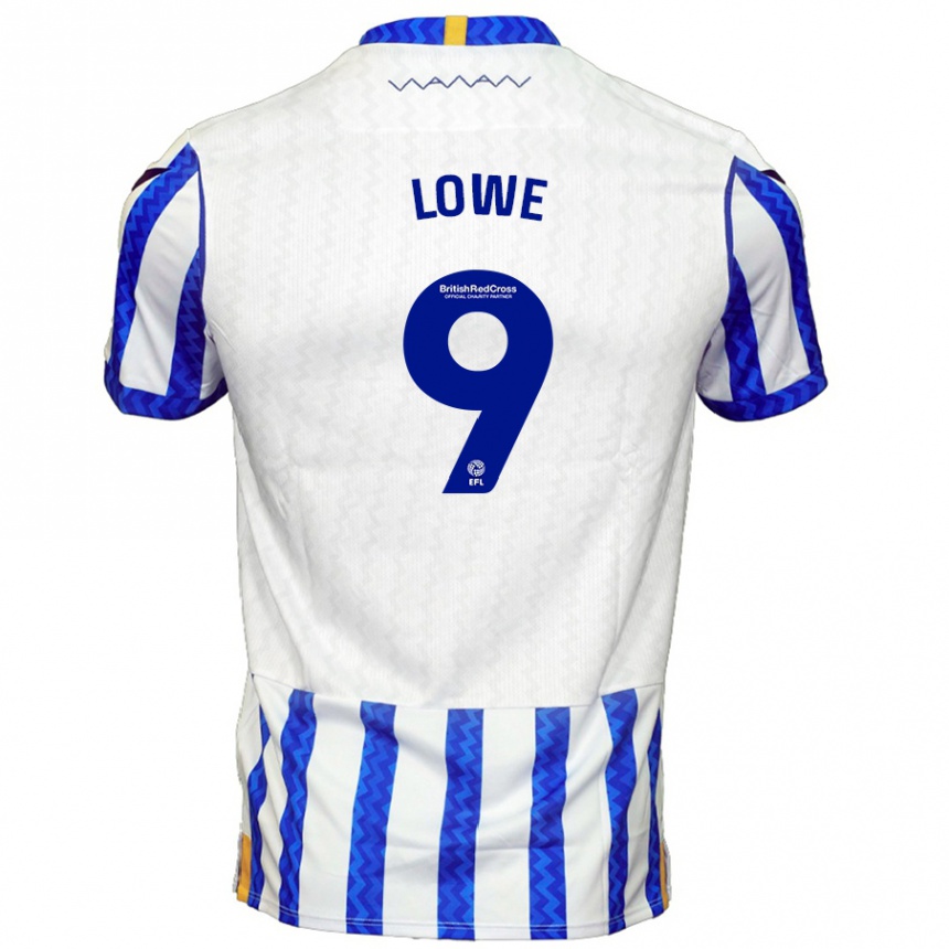 Kids Football Jamal Lowe #9 Blue White Home Jersey 2024/25 T-Shirt Uk