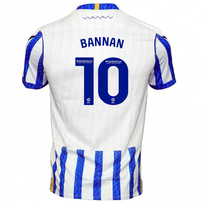 Kids Football Barry Bannan #10 Blue White Home Jersey 2024/25 T-Shirt Uk