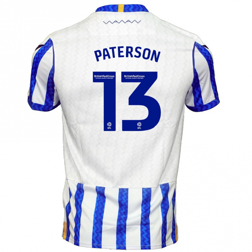 Kids Football Callum Paterson #13 Blue White Home Jersey 2024/25 T-Shirt Uk