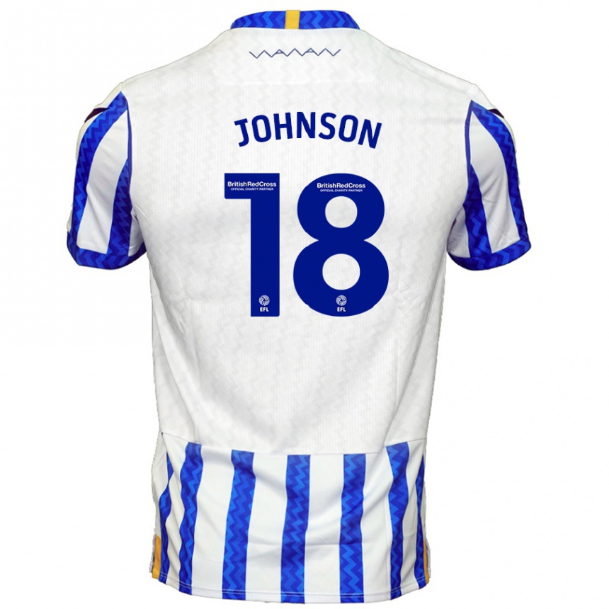 Kids Football Marvin Johnson #18 Blue White Home Jersey 2024/25 T-Shirt Uk