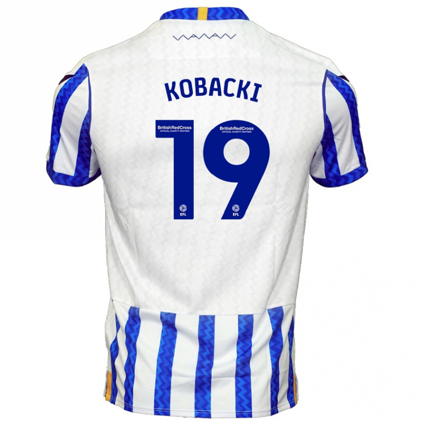 Kids Football Olaf Kobacki #19 Blue White Home Jersey 2024/25 T-Shirt Uk