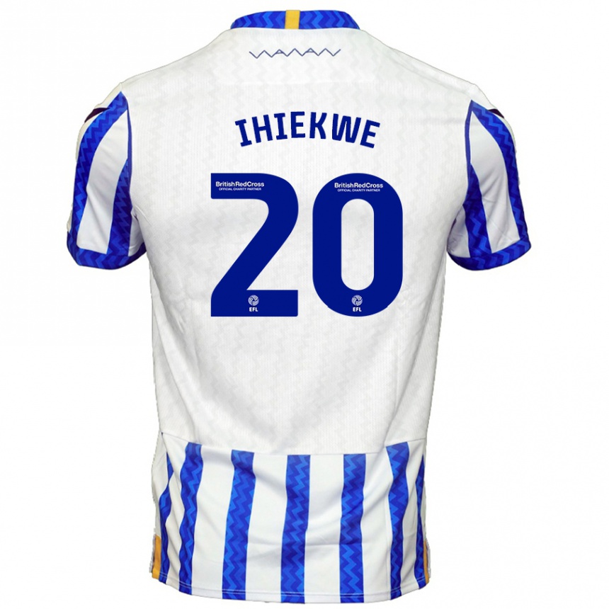 Kids Football Michael Ihiekwe #20 Blue White Home Jersey 2024/25 T-Shirt Uk