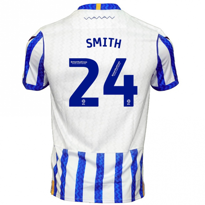 Kids Football Michael Smith #24 Blue White Home Jersey 2024/25 T-Shirt Uk