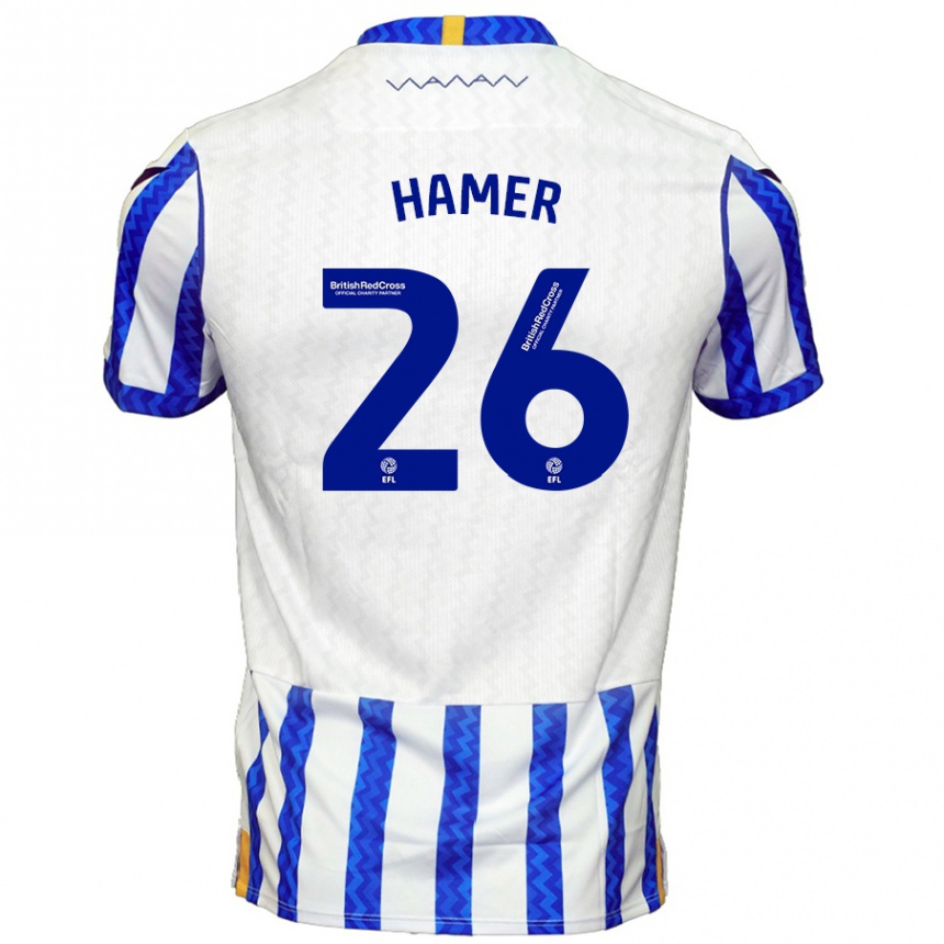 Kids Football Ben Hamer #26 Blue White Home Jersey 2024/25 T-Shirt Uk